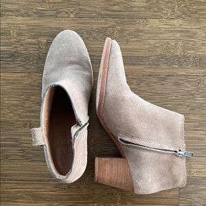 Taupe Suede Ankle Boots